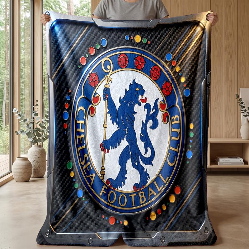 Chelsea FC Theme blanket Soft Flannel Blanket Plush Throw Blanket Cozy Sofa Bed Blanket for Home Decor