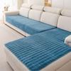 Plush Plaid Sofa Cushion Non-slip Four Seasons Universal Living Room Sofa Cover Simple Modern Thickened Velvet Cushion Towel