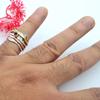 Кольцо Spinner Band, Кольцо с гранатом, Трехцветное кольцо, Серебряное кольцо 925 пробы, Женское кольцо, Заявление, Кольцо с камнем, Серебряные украшения, Кольцо в стиле бохо