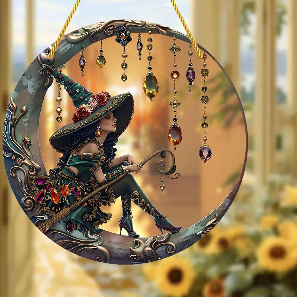 Подвеска из кристалла «Лунная ведьма», 20,32 см x 20,32 см, акриловое украшение для дома, подвесное украшение «Солнце», Festi G4H5