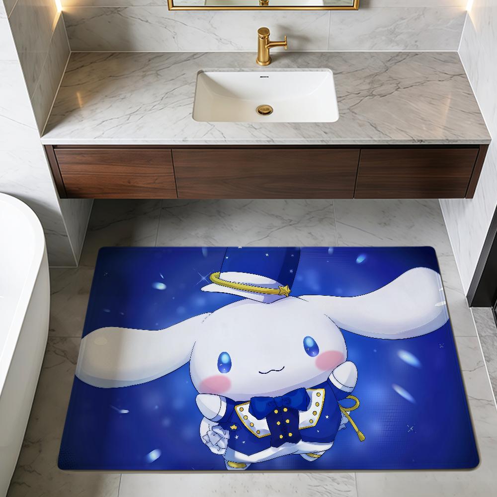 cute c-cinnamorol strawberry bule SRO hogar Bedside Rug Kitchen Bath FloorMat Hallway Balcony Carpet Entrance Doormat Decor Home