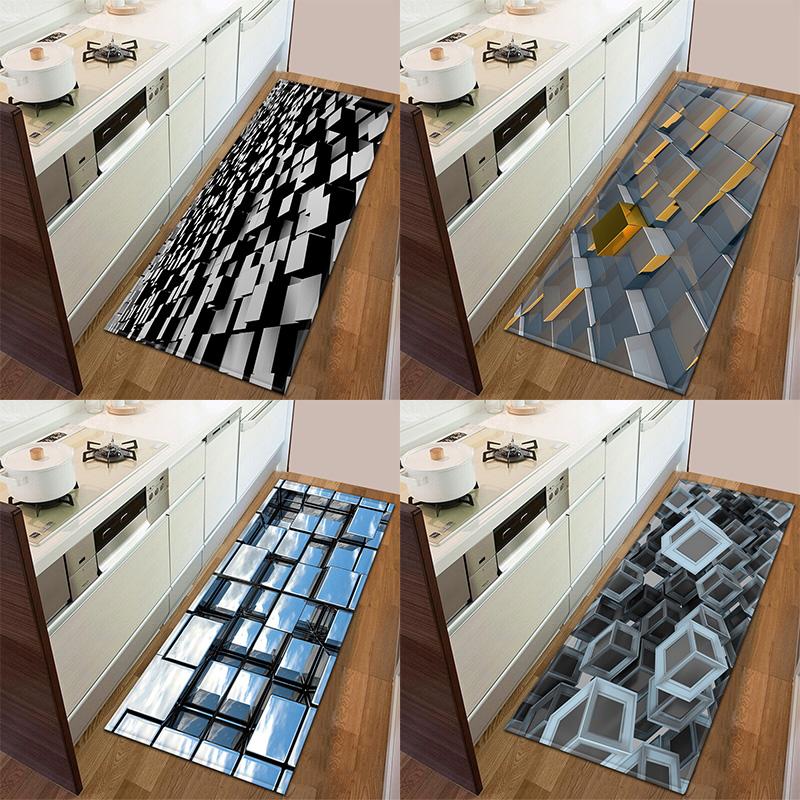 Коврик для входной двери, ковер для кухни, спальни, нескользящий ковер для коридора, балкона, современный коврик с принтом