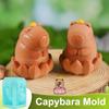 1Pieces Cute Capybara Milk Jelly Silicone Mold Pudding Capybara Dolphin Pudding Silicone Mould Outdoor Tableware