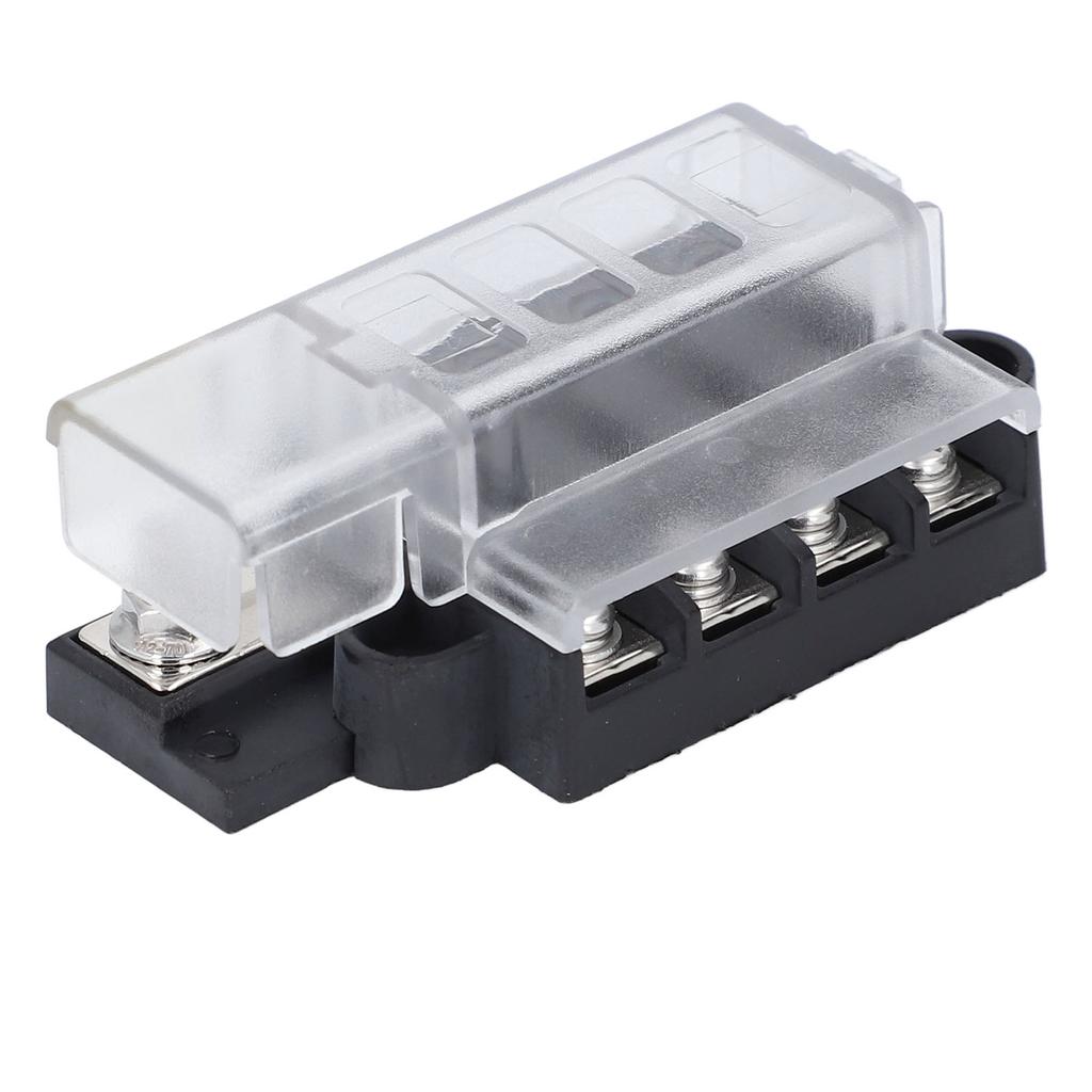 Блок предохранителей с 4 гнездами для ножевых предохранителей 1 вход 4 выхода ATC ATO Держатель предохранителей с изолированной прозрачной крышкой 32 В постоянного тока 100 А