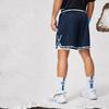 Li Ning Badfive Basketball Series Color Block Letter Mid Waist Drawstring Quick Dry Straight Casual Shorts Men Shorts Deep-Navy-Blue AAPU025-4