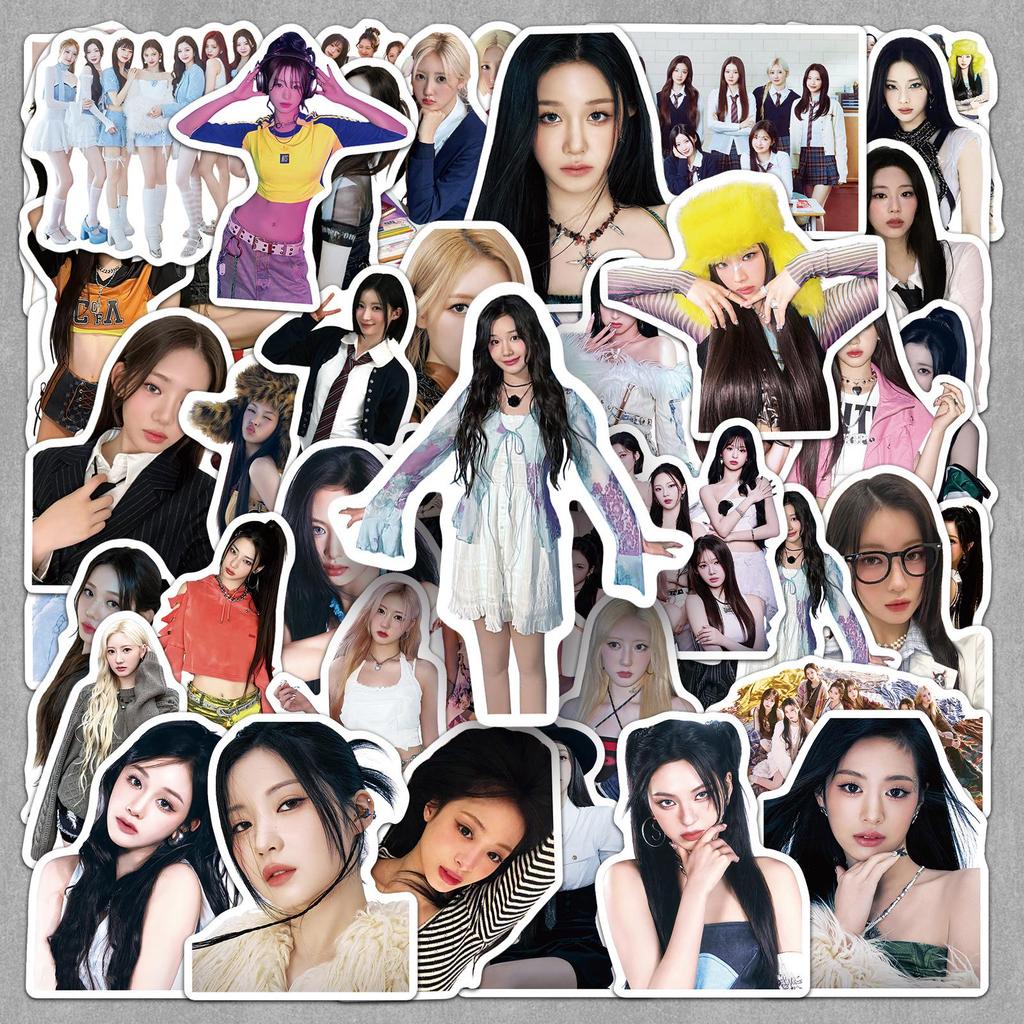 50 водостойких наклеек с idol-артистами Babymonster для колонок, шкафов, стен, планшетов