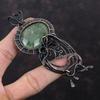 Moss Prehnite Pendant Copper Wire Wrapped Jewelry Handmade Pendant Wire Wrapped Pendant Gemstone Jewelry Antique Copper Pendant Gift For Him