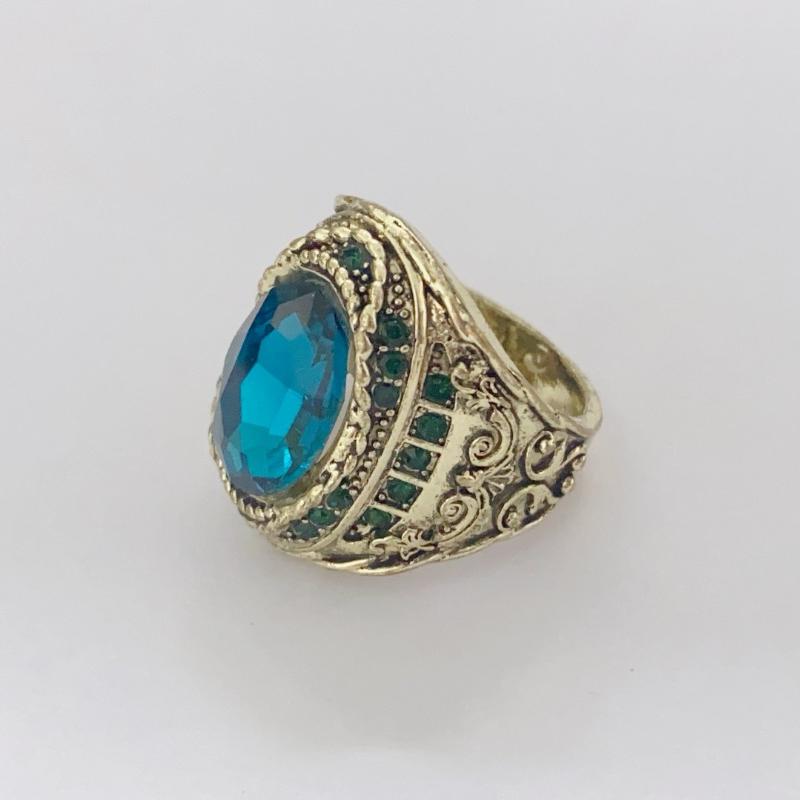 Кольцо с инкрустацией в стиле ретро «конский глаз» из европейского и американского модного дворца с цирконием для мужчин