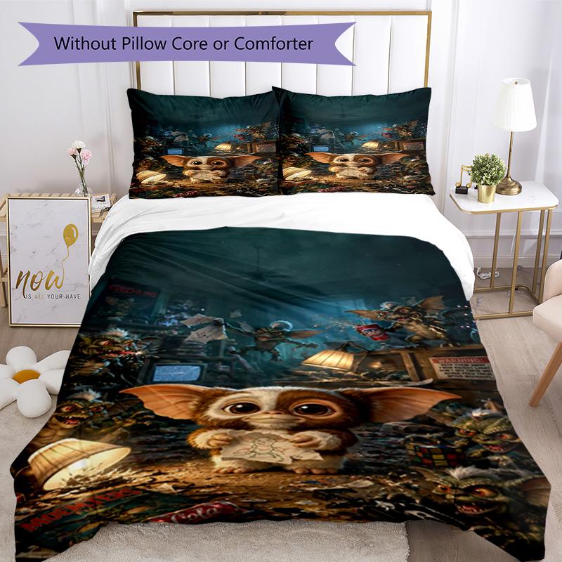 Gremlins Comforter Cover Set Design for Playroom Machine Washable Perfect Gift for Friends & Family