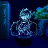 Jujutsu Kaisen Аниме Фигурка Годзё Сатору 3D светодиодные лампы RGB Неоновые USB ночные огни Спальня Стол Украшение стола Манга Подарок на день рождения