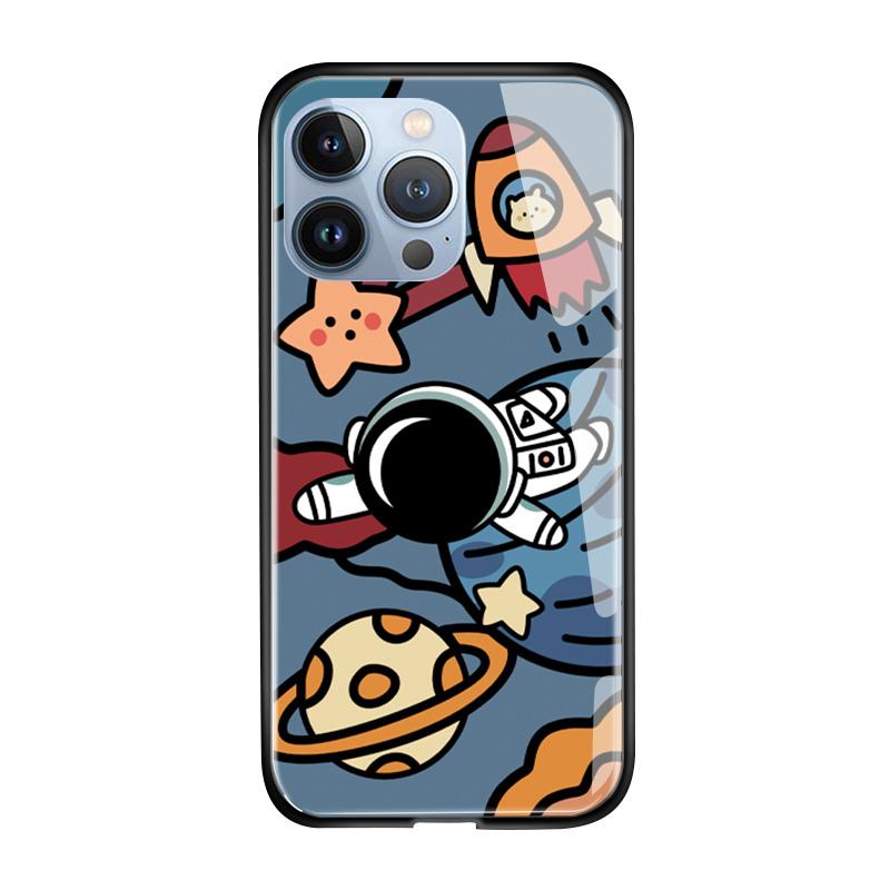 Чехол для телефона из закаленного стекла для iPhone 11 12 13 14 15 16 17 Redmi 10 12 14C Note10 Note14 Xiaomi 11Lite PocoC75 Мягкий край Ударопрочный Гладкий чехол