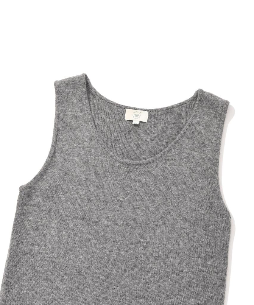 Covernat Woman Layered Long Knit Dress Melange Gray