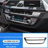 Автомобильный стикер кондиционер CD панель управления наклейка салон для BMW 5 серии G30 G31 карбоновый узор