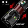Powerful Long Range LED Flashlight Super Bright Zoomable Tactical Torch Type-C Rechargeable WIth Power Display Emergency Torch