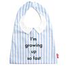 NIVA Bold Print Bib In Made In with Pile and Striped Shirt Perfect for Baby Half and Gift Box Blue, Japan, Collar, Lining, Style. Showers, Birthdays,