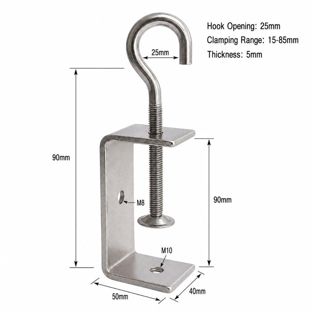 Pull Ring C-clamp Adjustable Fixed Holder Clip High Quality Square Clamp  Hardware Fasteners