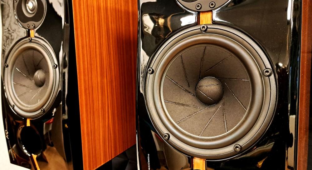 Acoustique Quality PASSION TEEN - Двухполосная напольная акустическая система мощностью 160 Вт, шпон ОРЕХ, передняя панель лак ЧЕРНЫЙ, Acoustique Quality