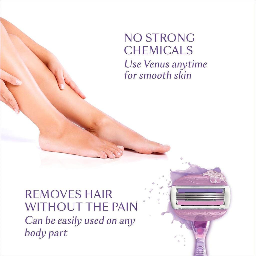 Gillette Venus Comfort glide Бритва для удаления волос для женщин с маслом авокадо и маслом для тела, аромат фрезии, 1 шт.