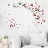 Beautiful Flying Roses Wall Sticker Art Decals Bedroom Living Room Background Decorations Wallpaper Home Mural Flowers Stickers