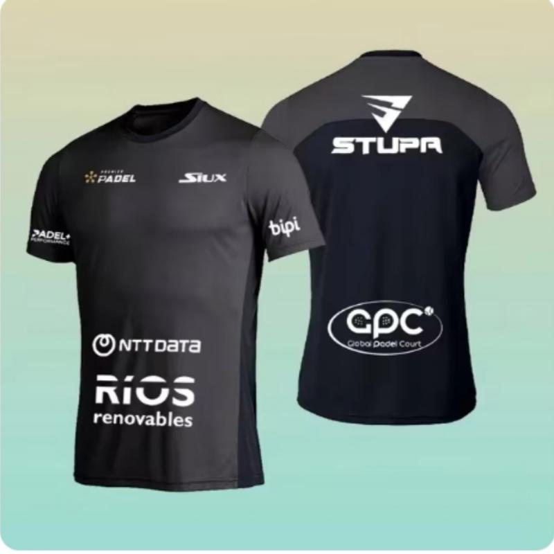 2024 Летняя Свободная Мужская Теннисная Футболка Модная Однотонная Футболка с Коротким Рукавом и Круглым Вырезом Дышащая Быстросохнущая Спортивная Футболка для Матча