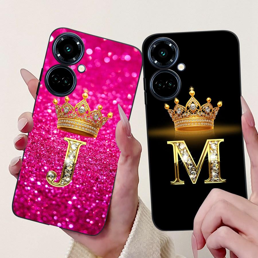 Чехол для Tecno Camon 19 Pro Ударопрочный Корона Буква Мягкий Силикон Funda для Tecno Camon19 Neo 19Pro Задняя Крышка Camon 19NeoFundas