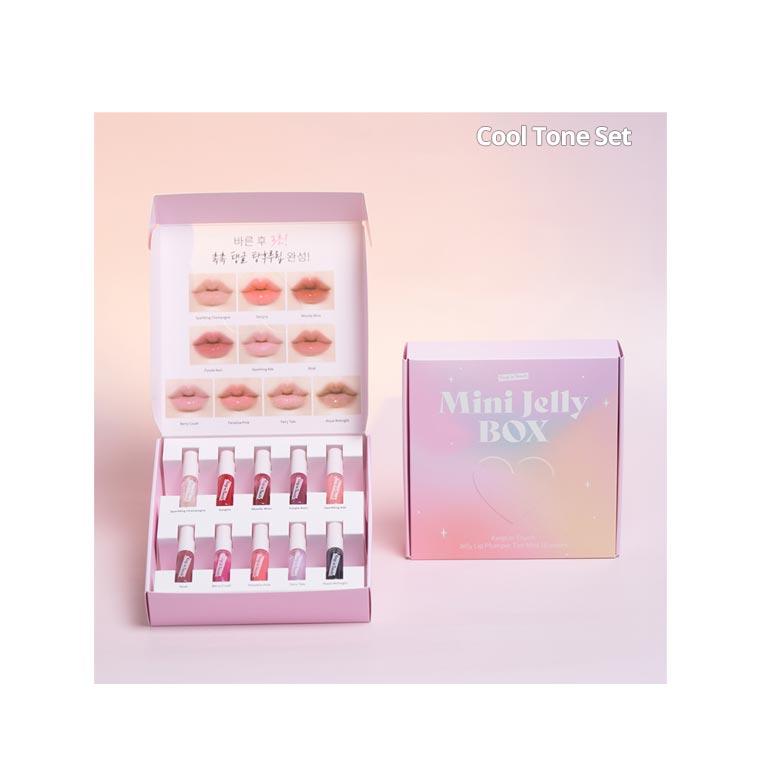 Keep in Touch Набор мини-коробок с желе: Набор теплых тонов / Набор холодных тонов, Тинт для губ, Макияж, Корейская косметика, Kbeauty, образец