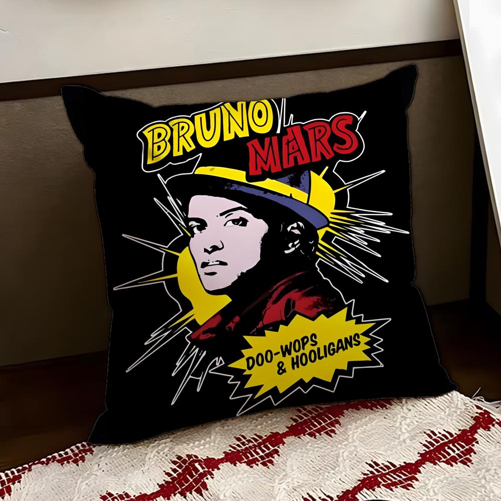 BBruno Mmars Чехол на подушку для певицы Двусторонний Мягкий Прочный Чехол на подушку для дома Автомобиля Многоцелевое Использование для Ежедневного Комфорта