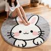 Cartoon Rabbit Imitation Cashmere Rug: Bedroom & Nursery Water-Absorbent Carpet