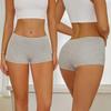 4 шт./компл. Женские хлопковые трусики Сексуальные с низкой посадкой Шортики-боксеры Бесшовное спортивное нижнее белье Женское удобное нижнее белье Однотонное белье