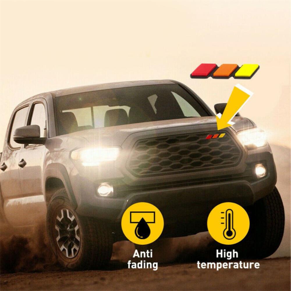 Трехцветная эмблема на решетку радиатора для 2018-2021 Toyota Tacoma TRD 4Runner Tundra