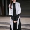 Elegant Knit Scarf Sweater: Women's Korean Style Warm Triangle Shawl for Autumn/Winter