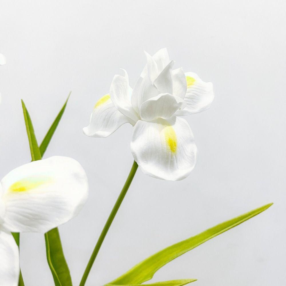 Real Touch Simulation Iris Flower PU Fake Flower Hotel Home Living Room Decor