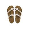 Birkenstock Мягкие удобные плоские универсальные открытые дышащие шлепанцы Женские сандалии Жемчужно-белые 0071661