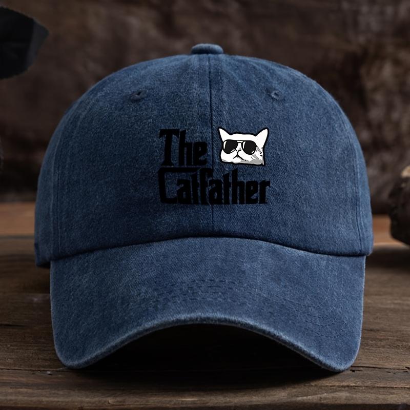 Бейсболка с принтом «Веселый кот с алфавитом», модная, универсальная, для улицы