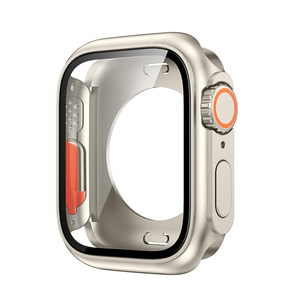 Обновленный чехол для Apple Watch 8 7, 45 мм, защитная пленка для экрана, жесткое закаленное стекло ПК, IWatch Series 4, 5, 6 Se, 44 мм, сменный чехол на Ultra 49 мм