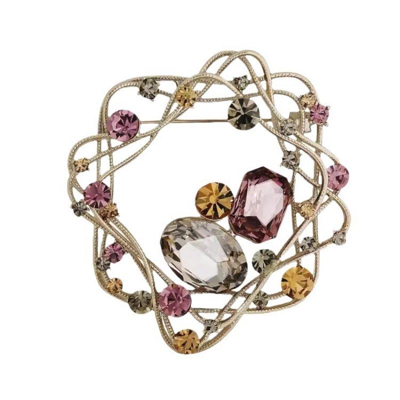 Luxurious Starry Sky Brooch, High-end Women's Light Luxury and Grand Crystal Brooch, Design Sense and Niche Brooch