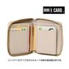 [BEAURE] [Vuret] B-24096 genuine leather short wallet round zipper mini wallet bi-fold with hand strap ladies P.Beige