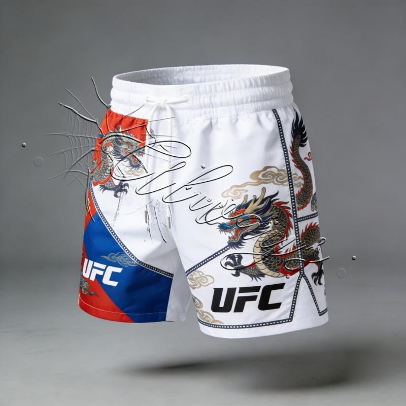 2026 Новое событие UFC Модный дизайн с узором дракона Боксерские шорты Мужские для единоборств Борьбы Фитнеса Быстросохнущие Дышащие Шорты