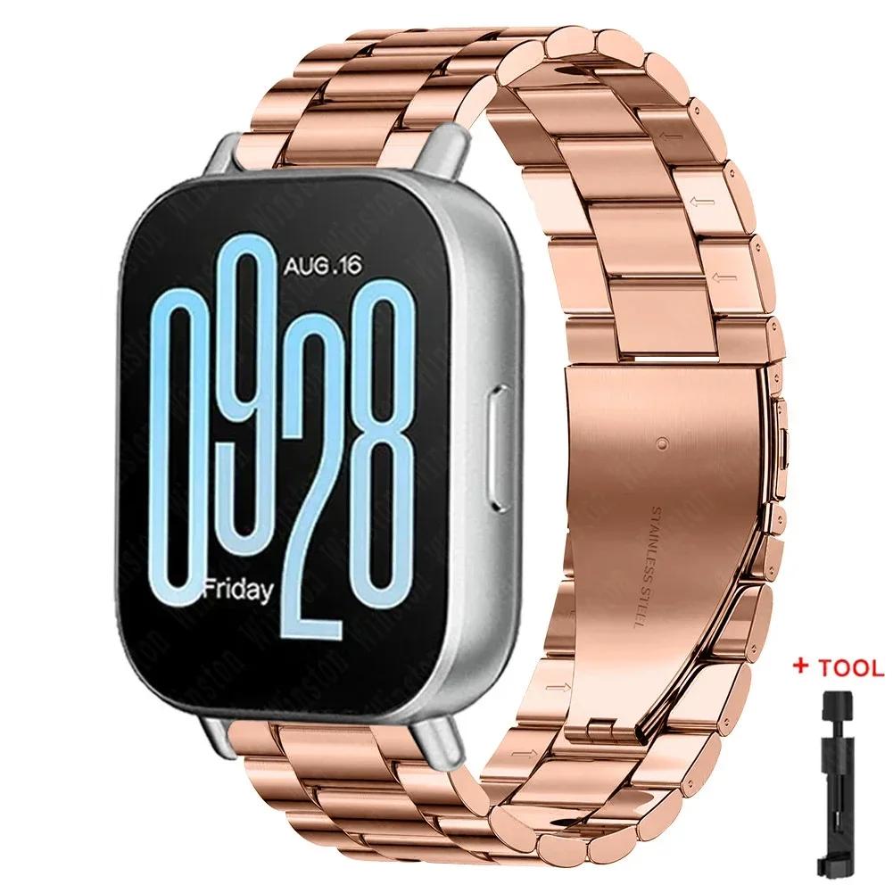 Ремешок из нержавеющей стали 22 мм для Redmi Watch 5 Active 5 Lite Металлический ремешок для Xiaomi Redmi Watch 3 Active 3 Lite Браслет Наручный ремешок