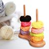 Wooden Yarn Holder Single or Double Yarn Skein Holder Desk Yarn Thread Dispenser Spinner for Crocheting Twirling Yarn Knitting Embroidery Accessory