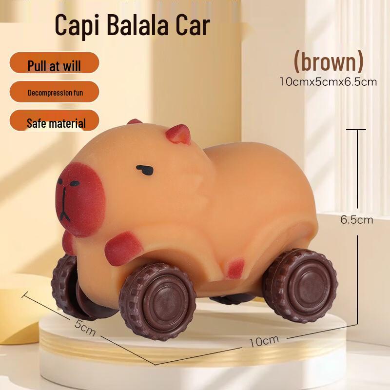 Fumede Capybara Transforming Pull & Slide Toy (4-Pack)