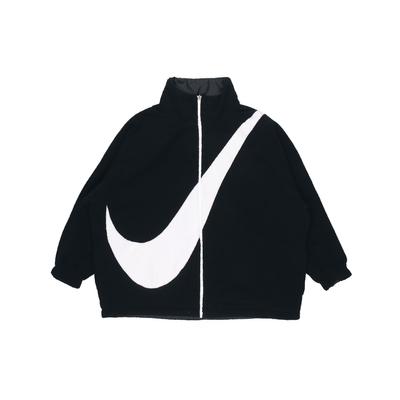 Куртка с большим цветным логотипом Sherpa, двусторонняя, с воротником-стойкой, женская, черная CZ4063-010