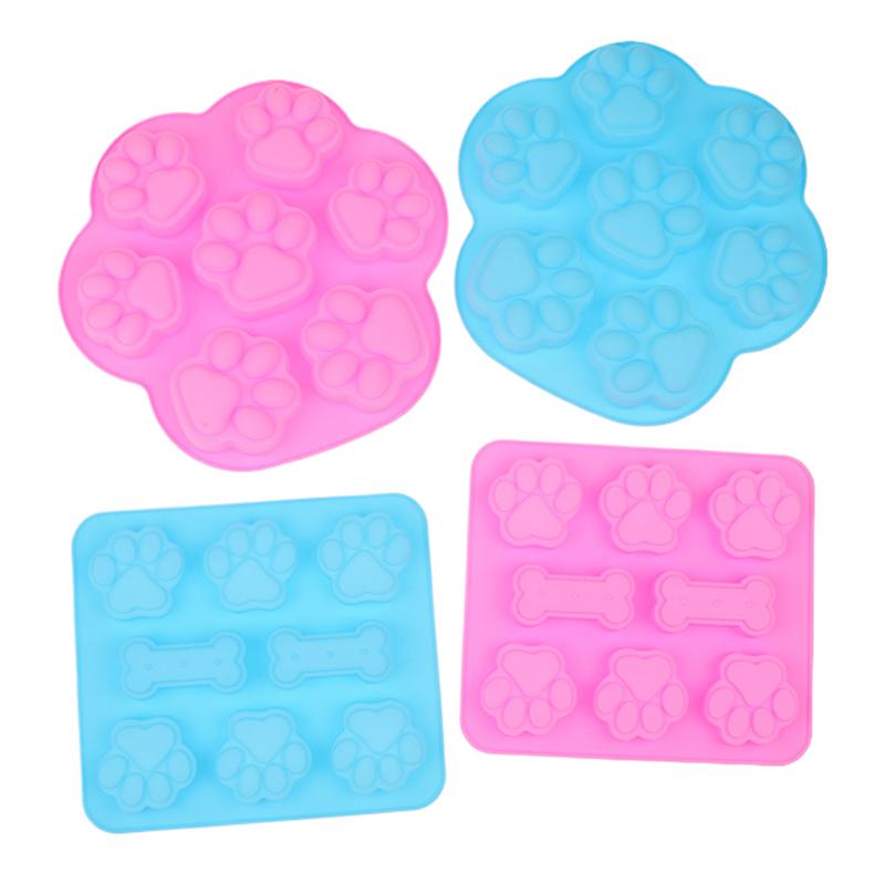Силиконовые формы для косточек щенков, кошачьих лап, шоколадных форм для печенья, для выпечки, антипригарные формы для лакомств для собак, подходящие для микроволновой печи