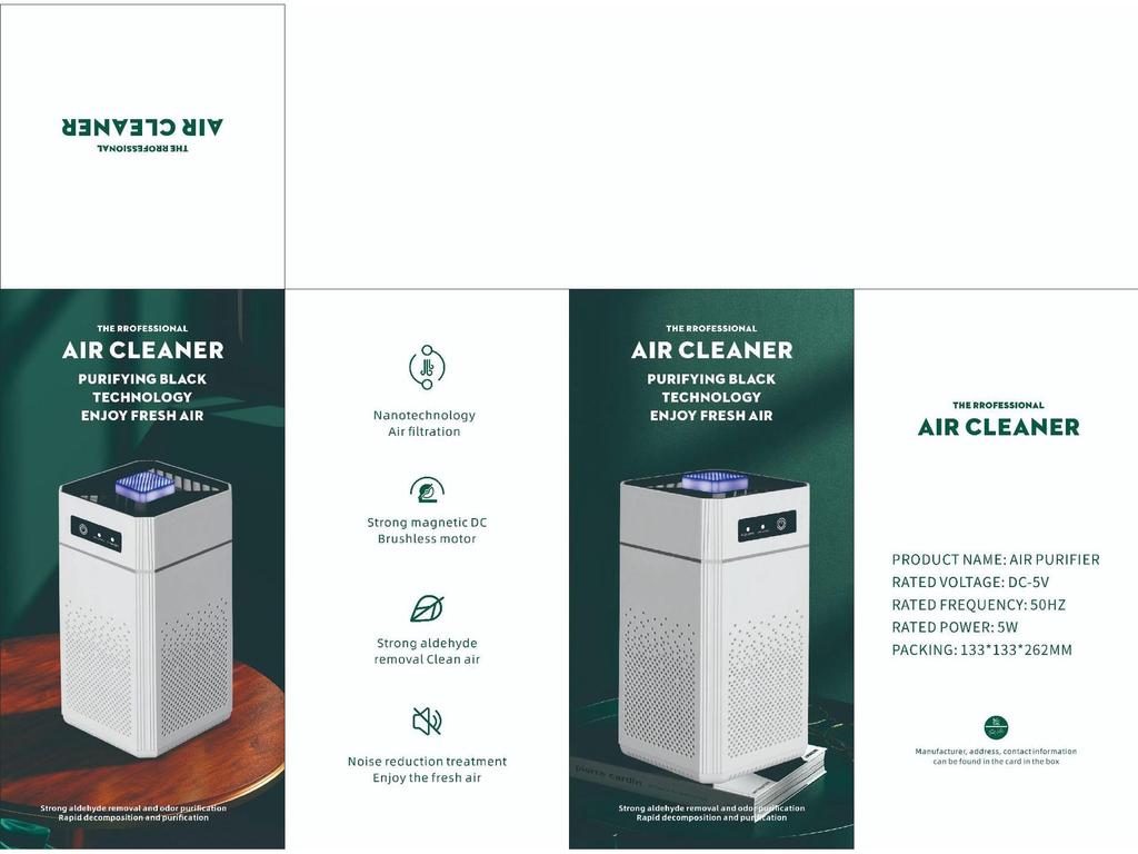 Mini UV Air Purifier: Negative Ion Sterilization & Formaldehyde Removal