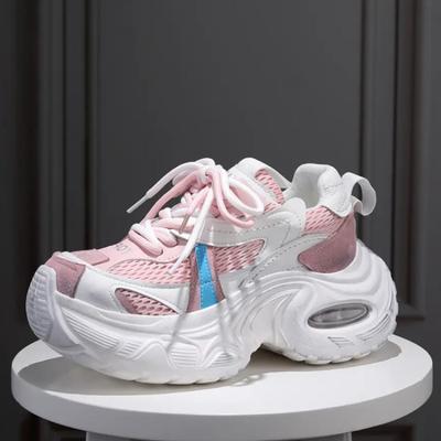 Мода 2025 Горячая Распродажа Женская Обувь На Шнуровке Женские Вулканизированные Туфли Модная Цветовая Гамма Уличные Нескользящие Повседневные Сетчатые Кроссовки