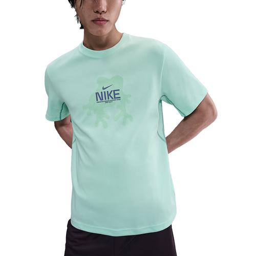 Nike Мужская футболка с логотипом бренда, быстросохнущая, для тренировок, с коротким рукавом