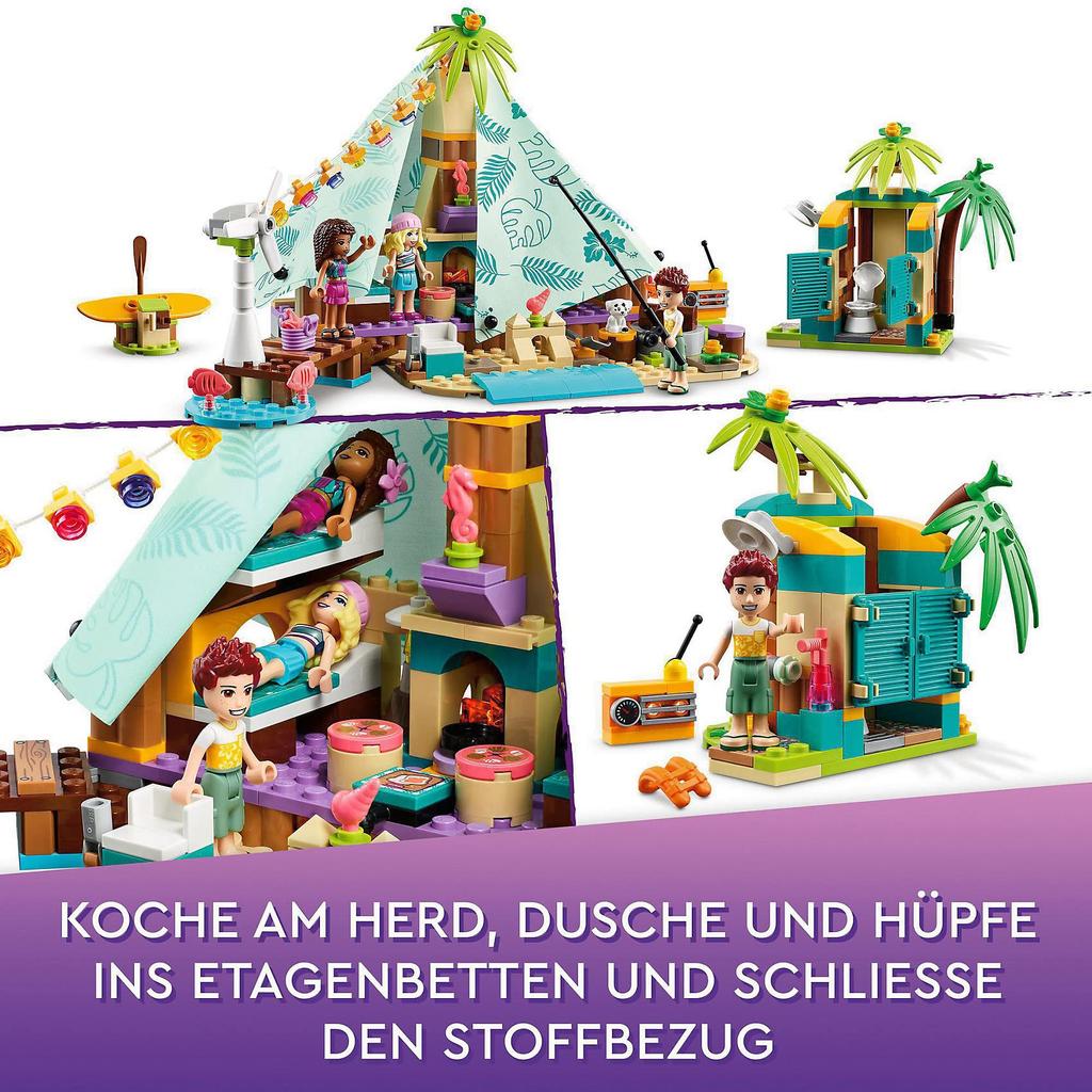 LEGO Friends Beach Glamping 41700 Игрушечный блок Подарочная ролевая игра Кукла Кукла Девочки Возраст 6+