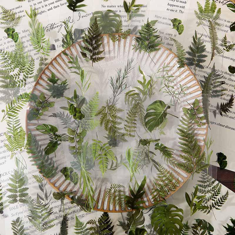 Набор наклеек «Ретро растения и цветы» — водонепроницаемые, прозрачные наклейки из ПЭТ для детских пособий и декора «сделай сам».