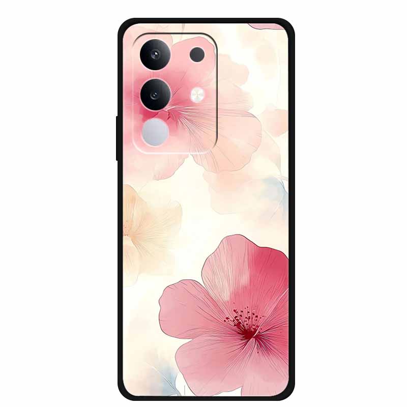 For vivo T4x Cover Silicone TPU Phone Case Funda for vivo T4x 5G V2437 Black Back Bumper Soft Protector Cartoon Anime Cute Capa