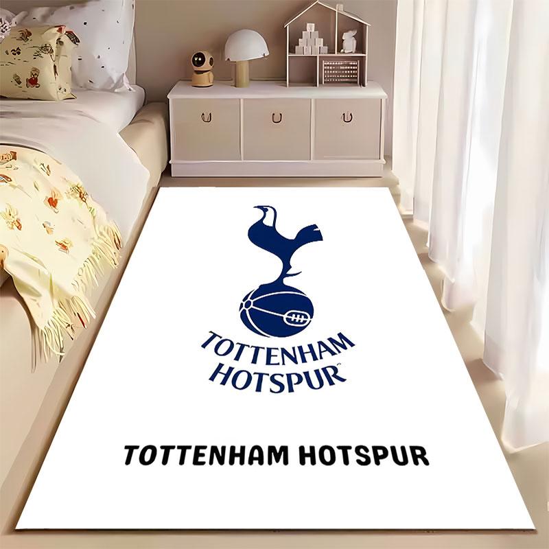 Синий ковер с логотипом Tottenham Hotspur, подходит в качестве нескользящего коврика для гостиной или дивана в спальне